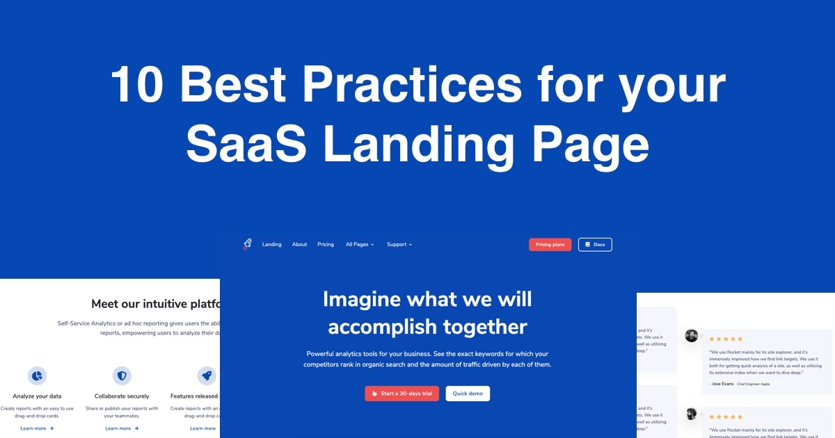 10 Best Practices for you SaaS Landing Page