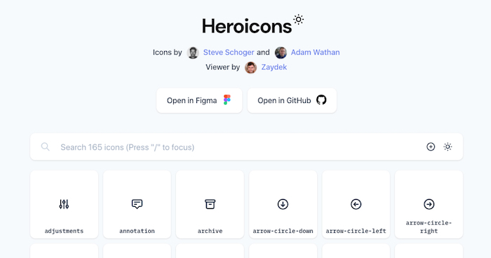 Heroicons Free Icon Library