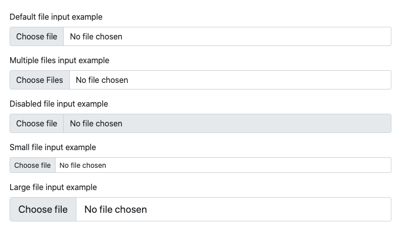 Bootstrap 5 File Inputs