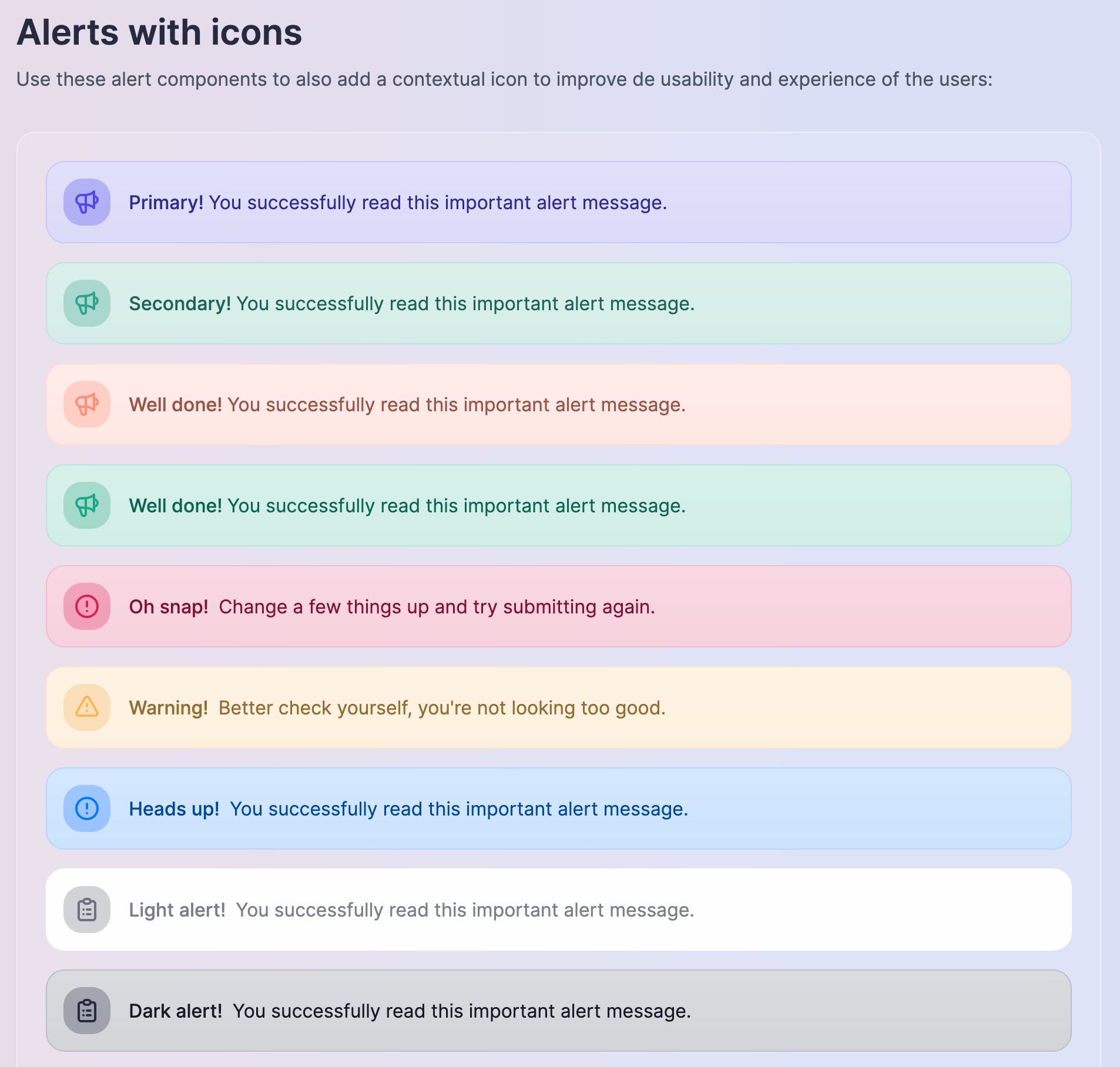 Glassmorphism icons