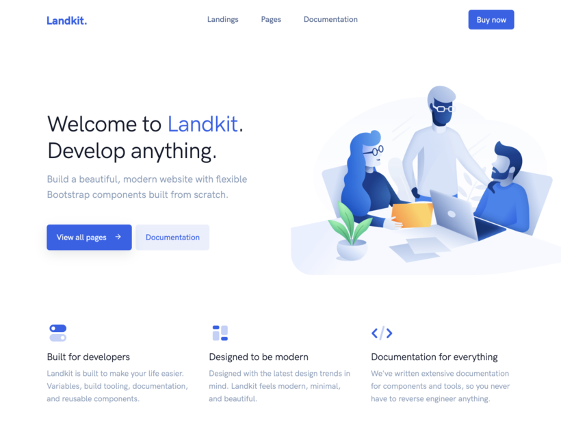 Landkit Bootstrap Template