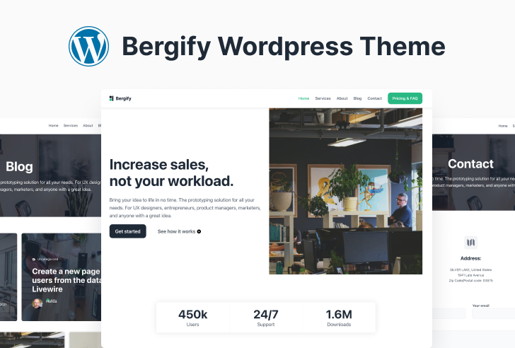 Bergify - Free Wordpress Theme Preview