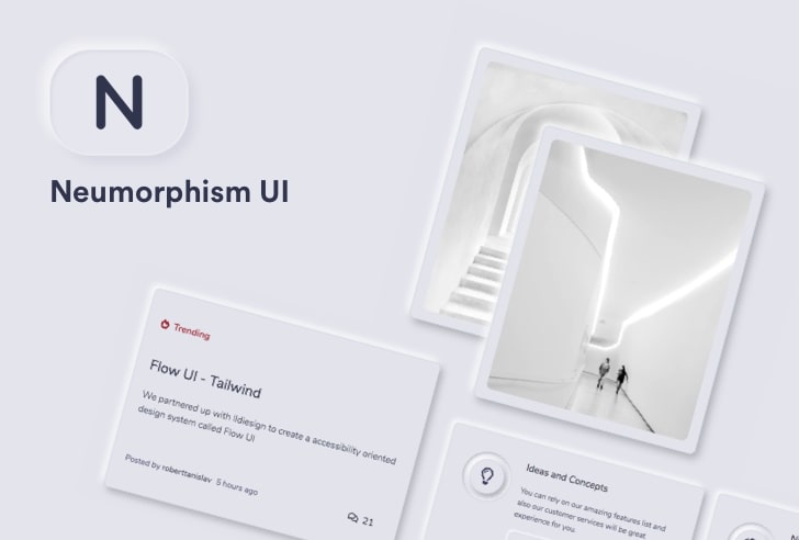 UI Kits design idea #316: Freebie: Neumorphism UI Kit