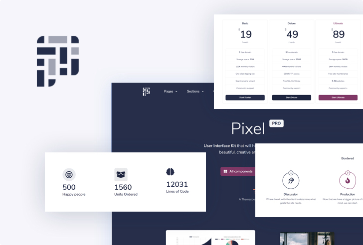 Pixel PRO UI Kit from Themesberg.com