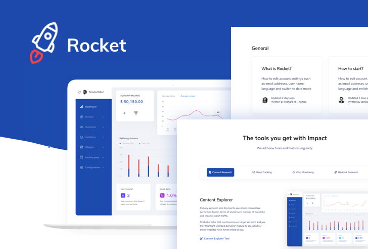 Rocket – SaaS Bootstrap Template Preview