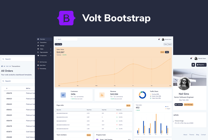Volt Bootstrap 5 Dashboard Preview