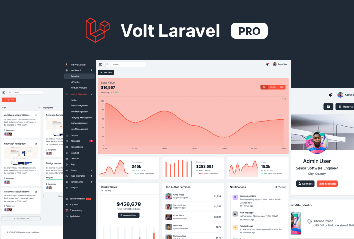 Volt Pro Laravel Admin Dashboard Preview