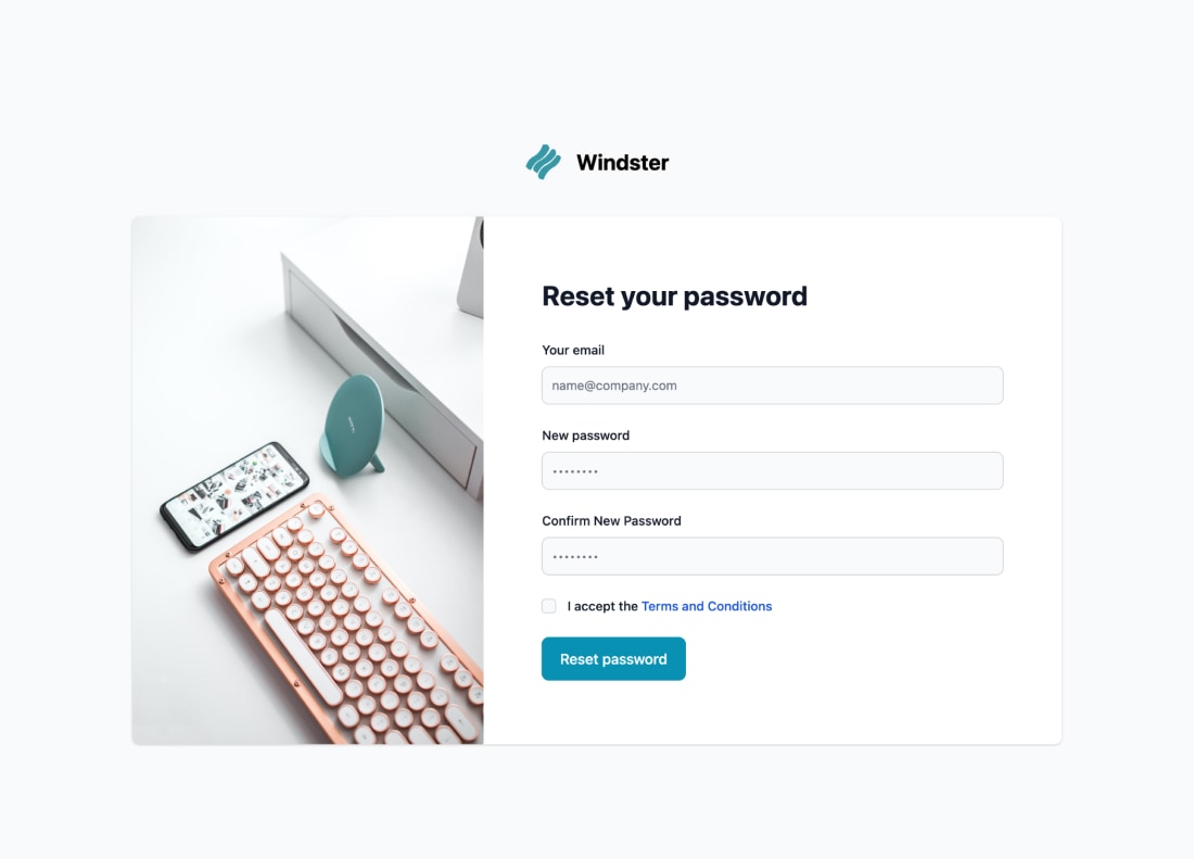 Reset password preview